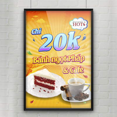 In poster quảng cáo, dán tường giá rẻ theo yêu cầu